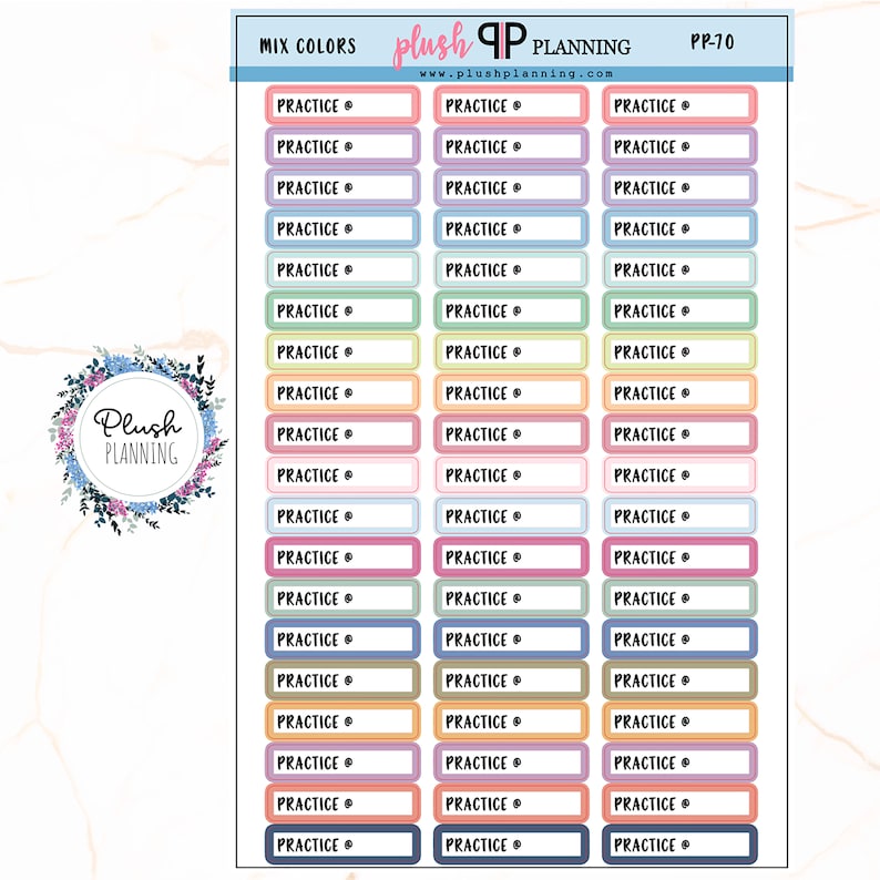 Practice Tracker Planner Stickers, Appointment Labels - Etsy
