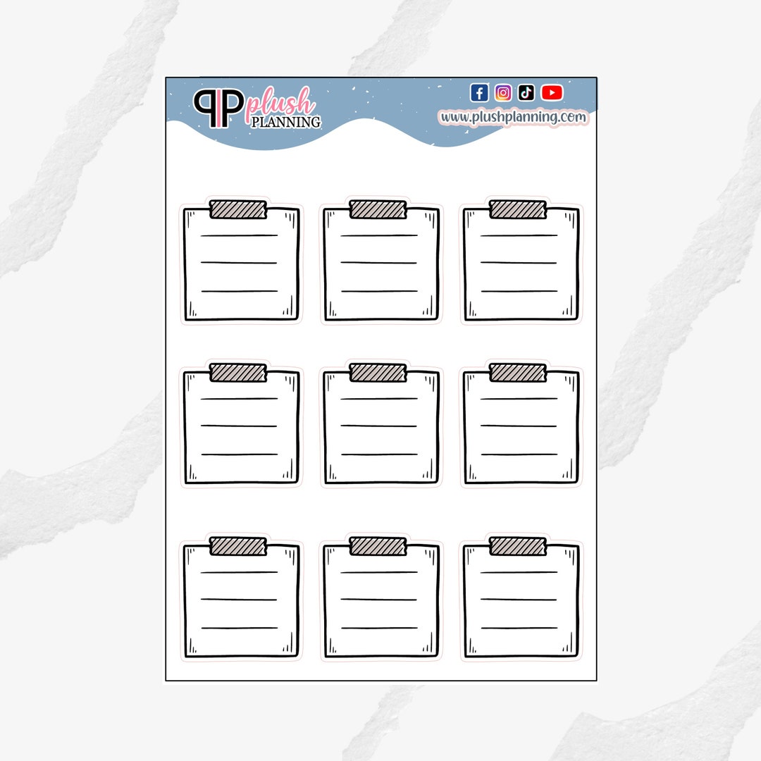 Long Post It Note Sticker Post It Notes Stickers, Deco Journaling Scrapbooking Planner, Matte ...