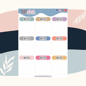 Notes Lined Full Box Deco Scrapbooking Planner Stickers