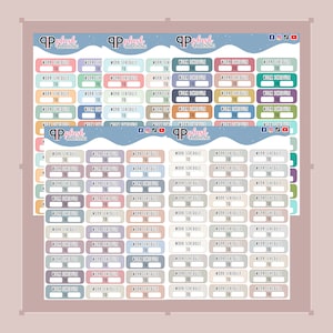 Work Schedule Tracker Planner Stickers