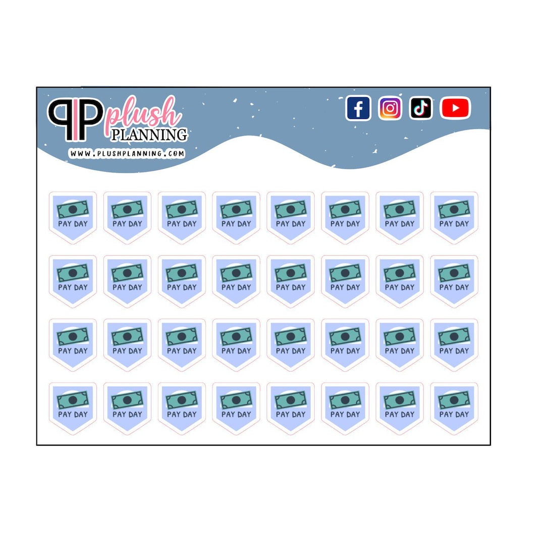 Pay Day Clip Art Planner Stickers,