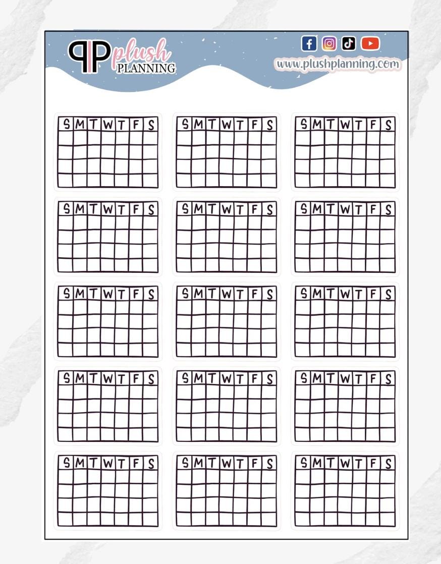 Daily Habit Tracker Stickers, Planner Scrapbooking Stickers - Etsy