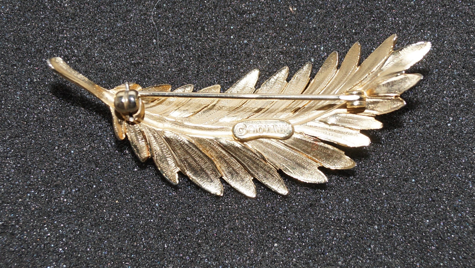 Brooch Giovanni Leaf Pin Golden Etsy