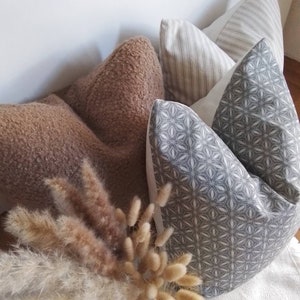 Neutrale Palette Kissenbezug Set | Beige Grau Braun Rustikale Kissenhüllen | Moderne Kissen vom Bauernhof |