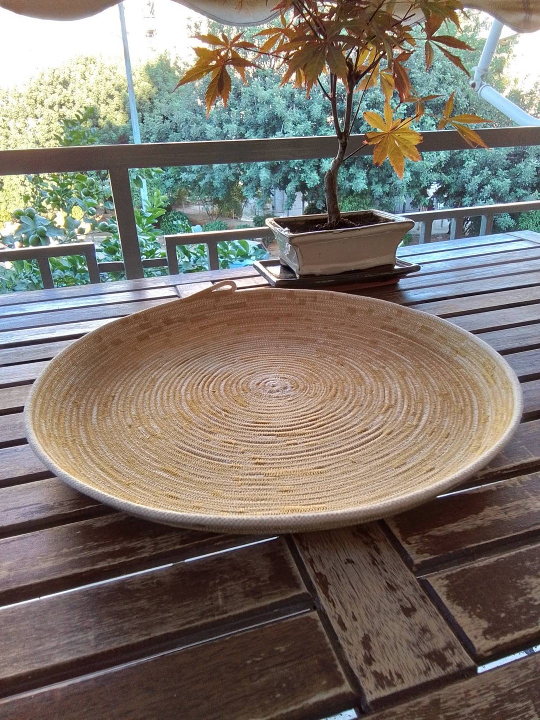 Decorative Cotton Rope Tray Rope Platter Round Cotton Rope Etsy
