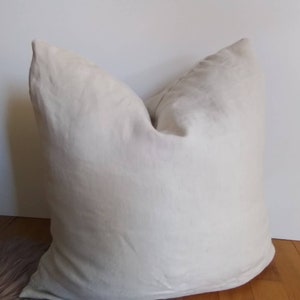 Beige Linen Pillow Cover | Linen Cushion Cover | Rustic Decor Pillow | Modern Farmhouse Pillow Cover | Linen Decoration Pillow Cover |