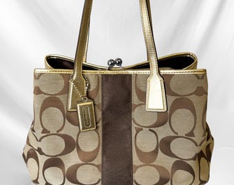 Y2K 00s Coach Gallery Holiday Patchwork Shoulder Bag, Style 11358