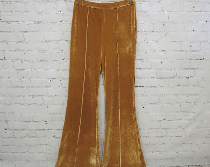 Vintage, Velvet Bellbottom Flare Stretchy Pants, A. Calin by Flying ...