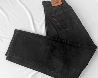 Vintage Levis 550 Black Relaxed Fit Unisex Jeans, Sz. 29" x 31"