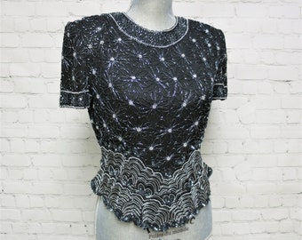 black beaded top formal