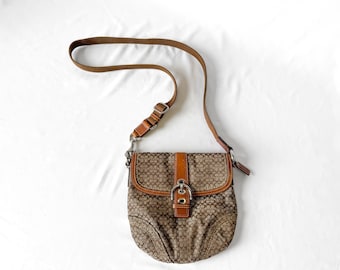 Y2K 00s Coach Gallery Holiday Patchwork Shoulder Bag, Style 11358