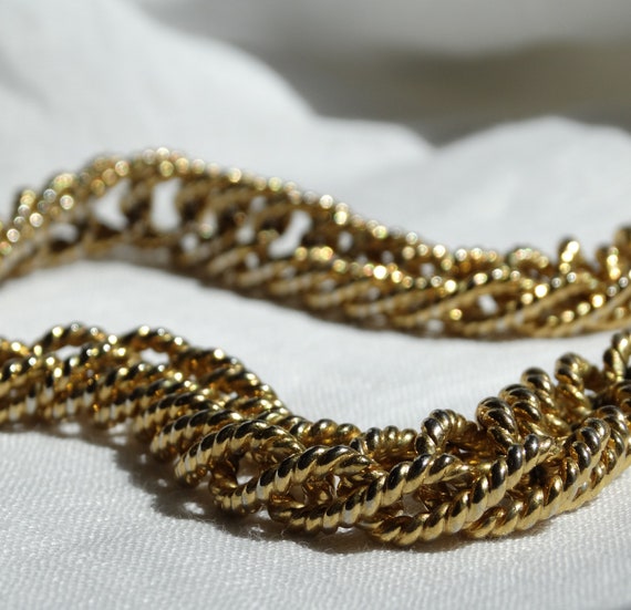 Vintage Estate ERWIN PEARL Chunky Gold Tone Chain… - image 4