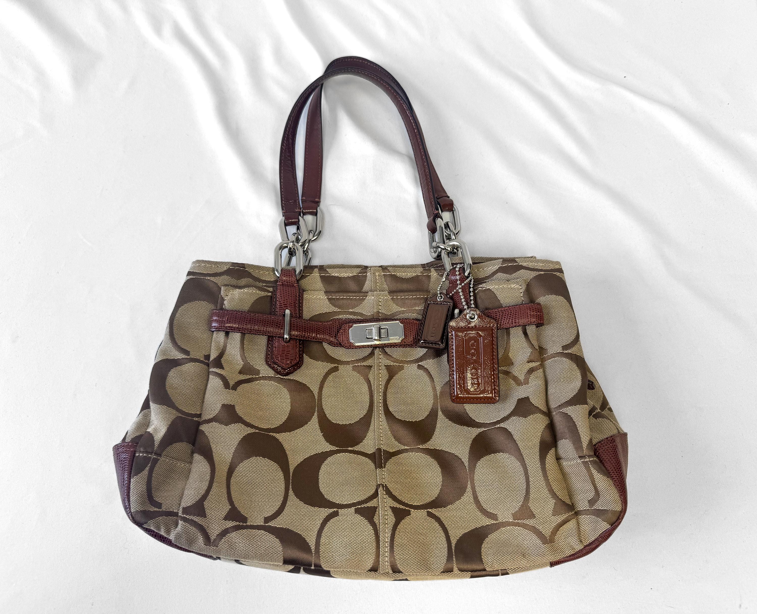 Y2K 00s Coach Chelsea Signature Jayden Carryall Satchel Shoulder