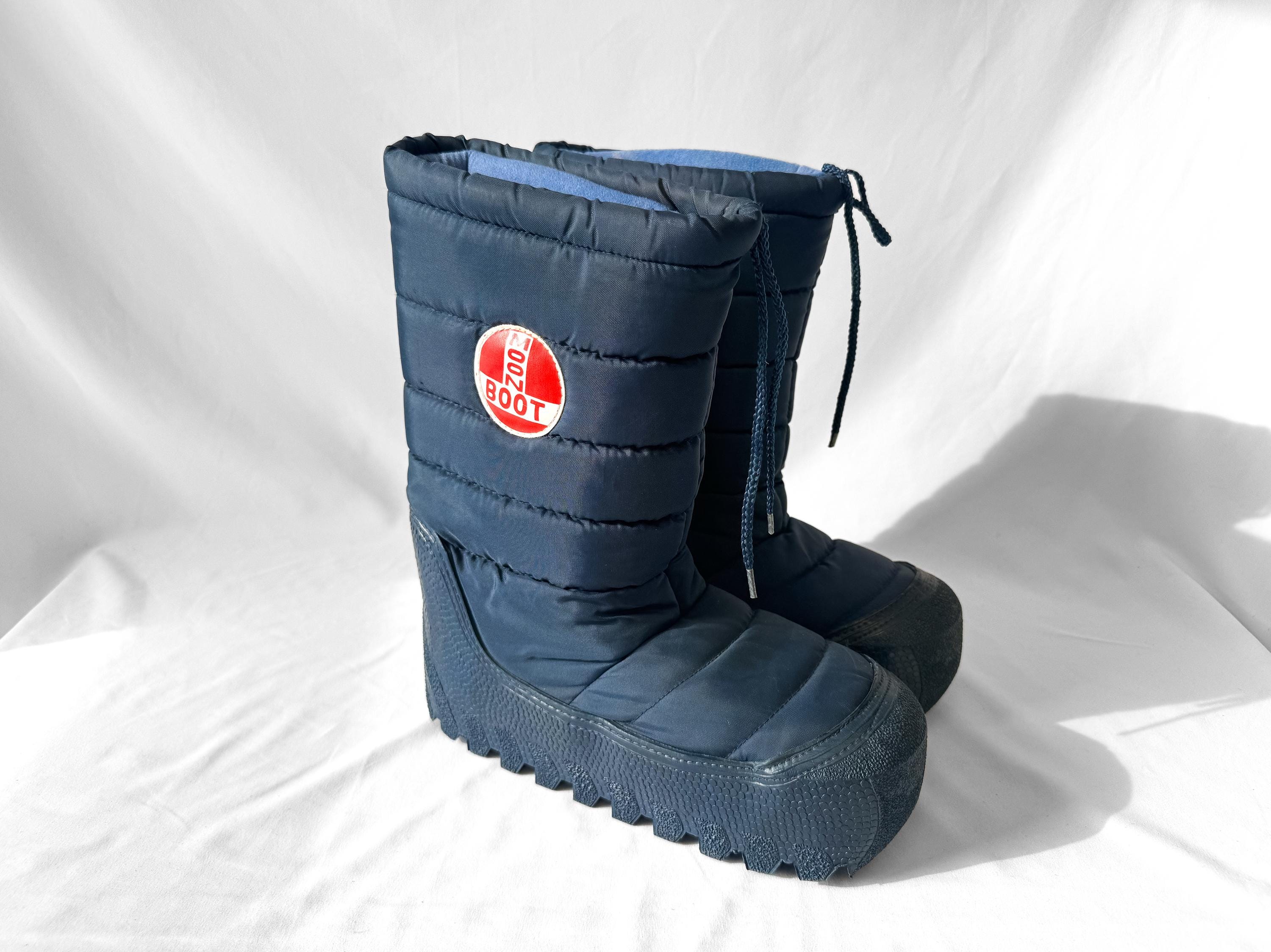 Moon Boots Vintage 1980s Men’s 9/10 Navy and Burgundy Winter Boots Made In USA 1980s Moon Boots - Etsy main image 3