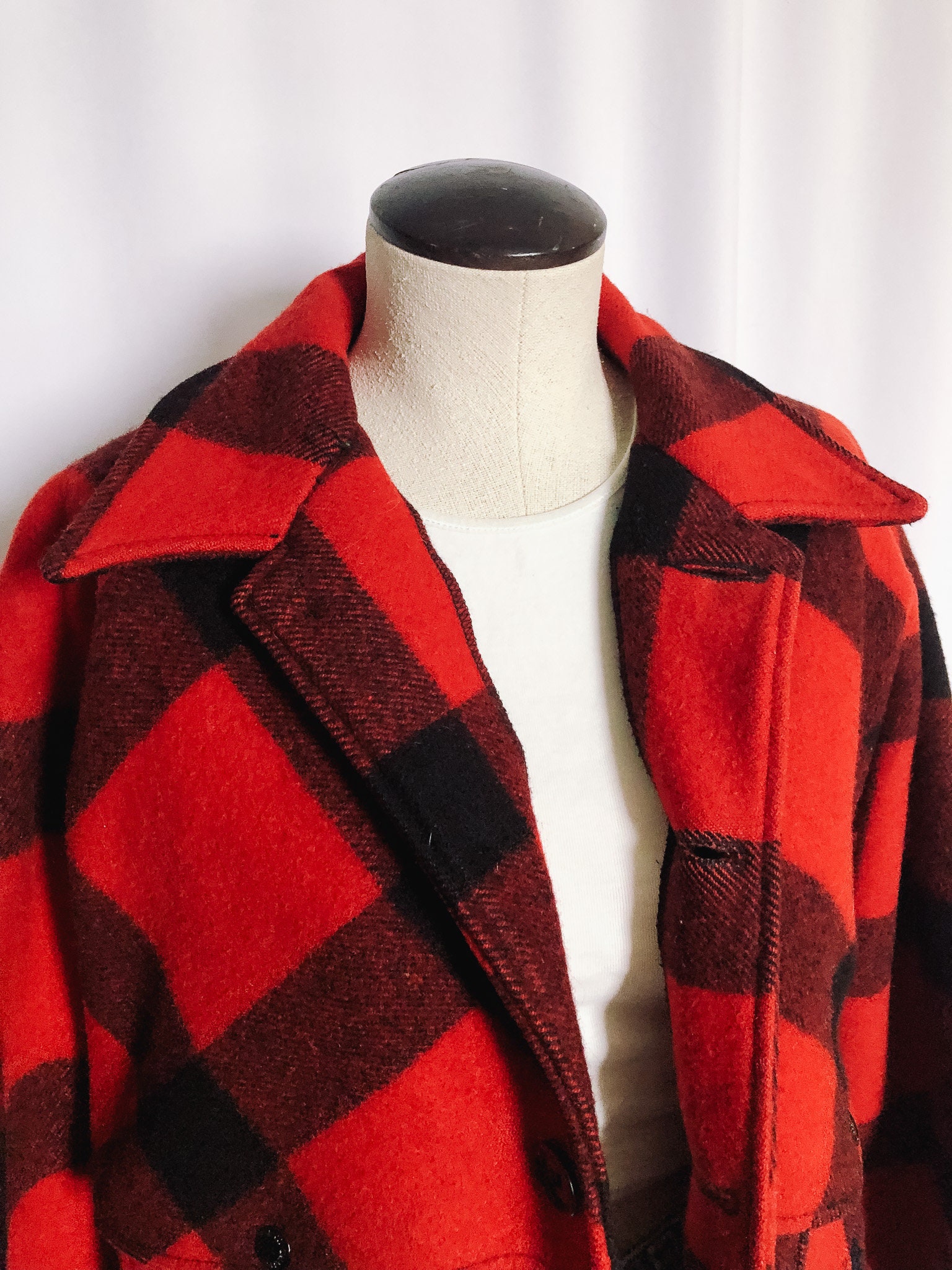 Vintage Filson Red Buffalo Plaid Jacket Red Plaid Wool Coat - Etsy