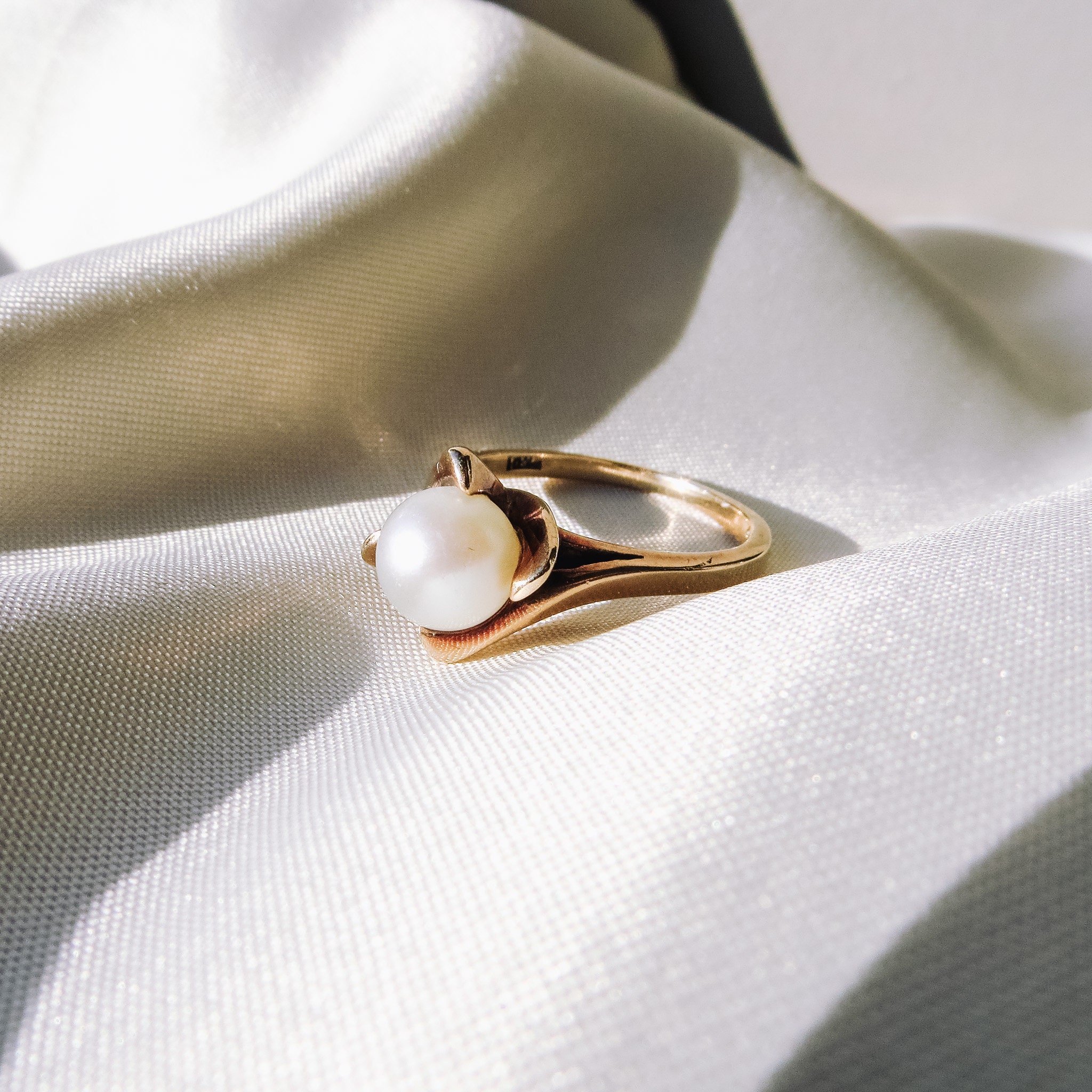 Vintage KIMBERLY 10k Gold Ring With Pearl Size 5.75 Vintage Engagement promise Ring Etsy Canada