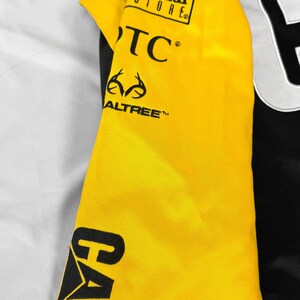 Chase Authentics Caterpillar Yellow Black Racing Jacket, Men's Sz. L, Vintage NASCAR Unisex Racing Jacket bild 4