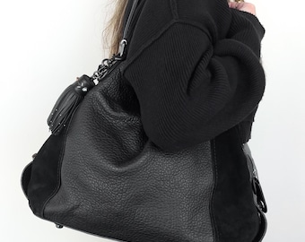 Vintage Coach Oversized Travel Overnighter Shoulder Bag in Smooth
