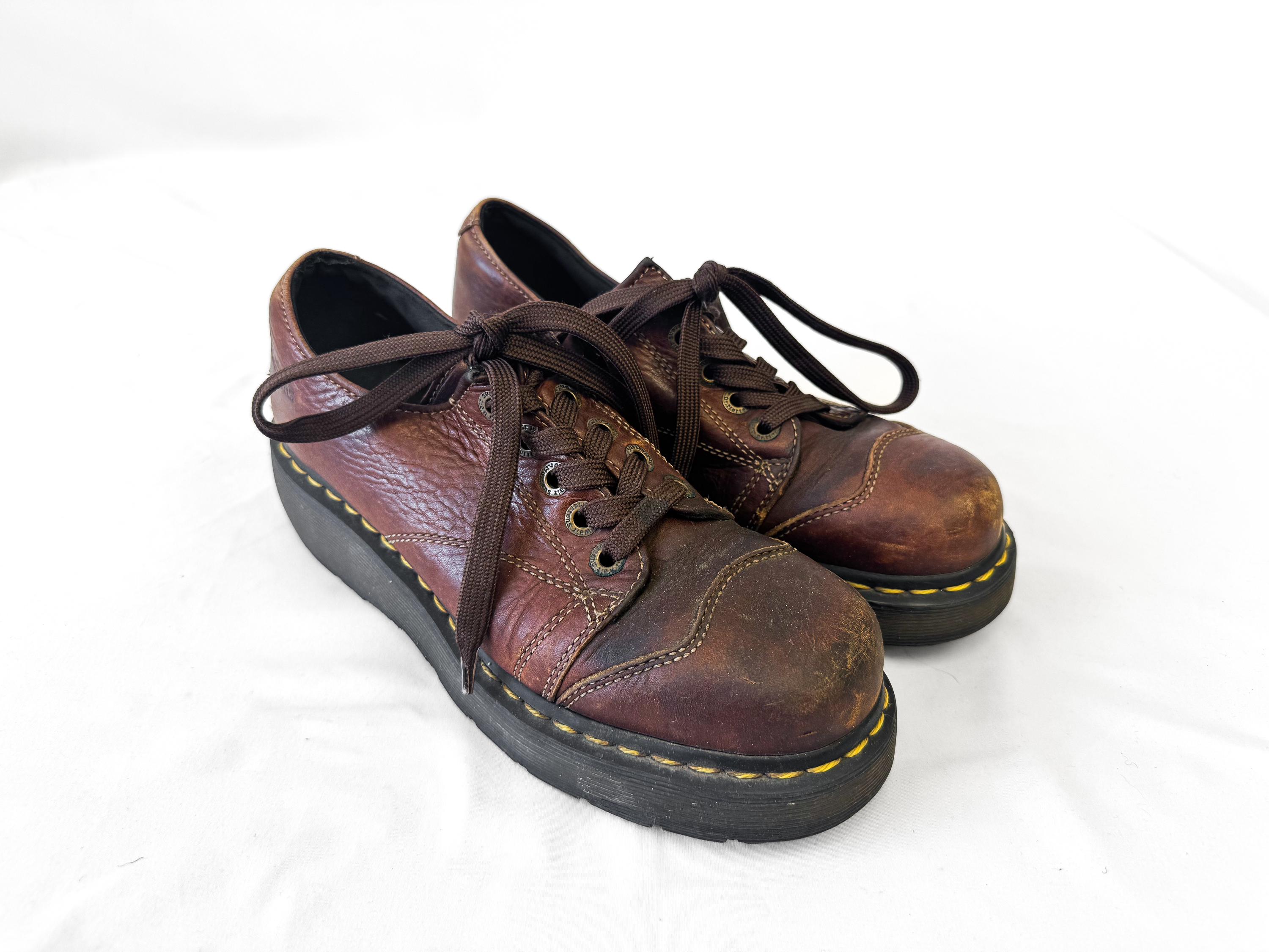 Dr Doc Martens Pressler DMs Brown Leather Mens Lace Up Shoes Oxfords Size 9 Dr. Martens Shoes for Men for sale | eBay main image 4