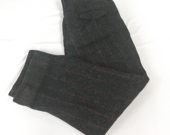 26x27 Vintage 60s Malone Wool Pants USA Made Grey Hunting Winter