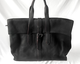 Modern Coach Black Metropolitan Portfolio Leather Tote Briefcase, Style 40532