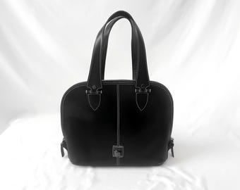 Y2K Vintage Coach Soho Signature Buckle Black Canvas Leather