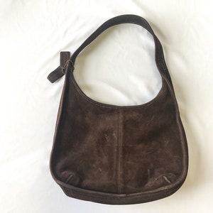 Vintage 90s COACH Brown Suede Ergo Nubuck Shoulder Bag