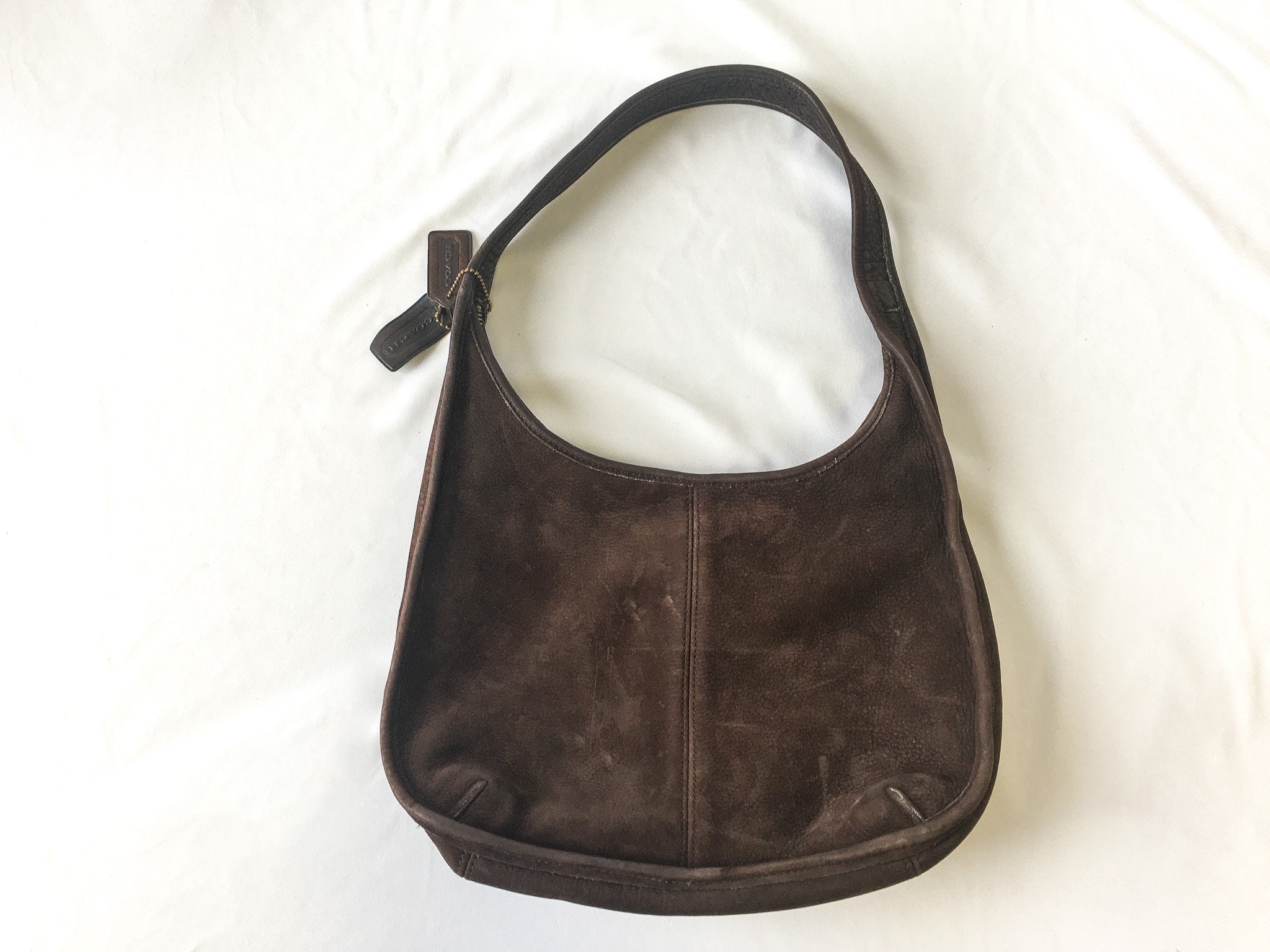 Vintage 90s COACH Brown Suede Ergo Nubuck Shoulder Bag Vintage 90s COACH Brown Suede Ergo Nubuck Shoulder Bag