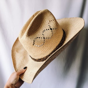 Straw Hat 7 1/4 - Etsy