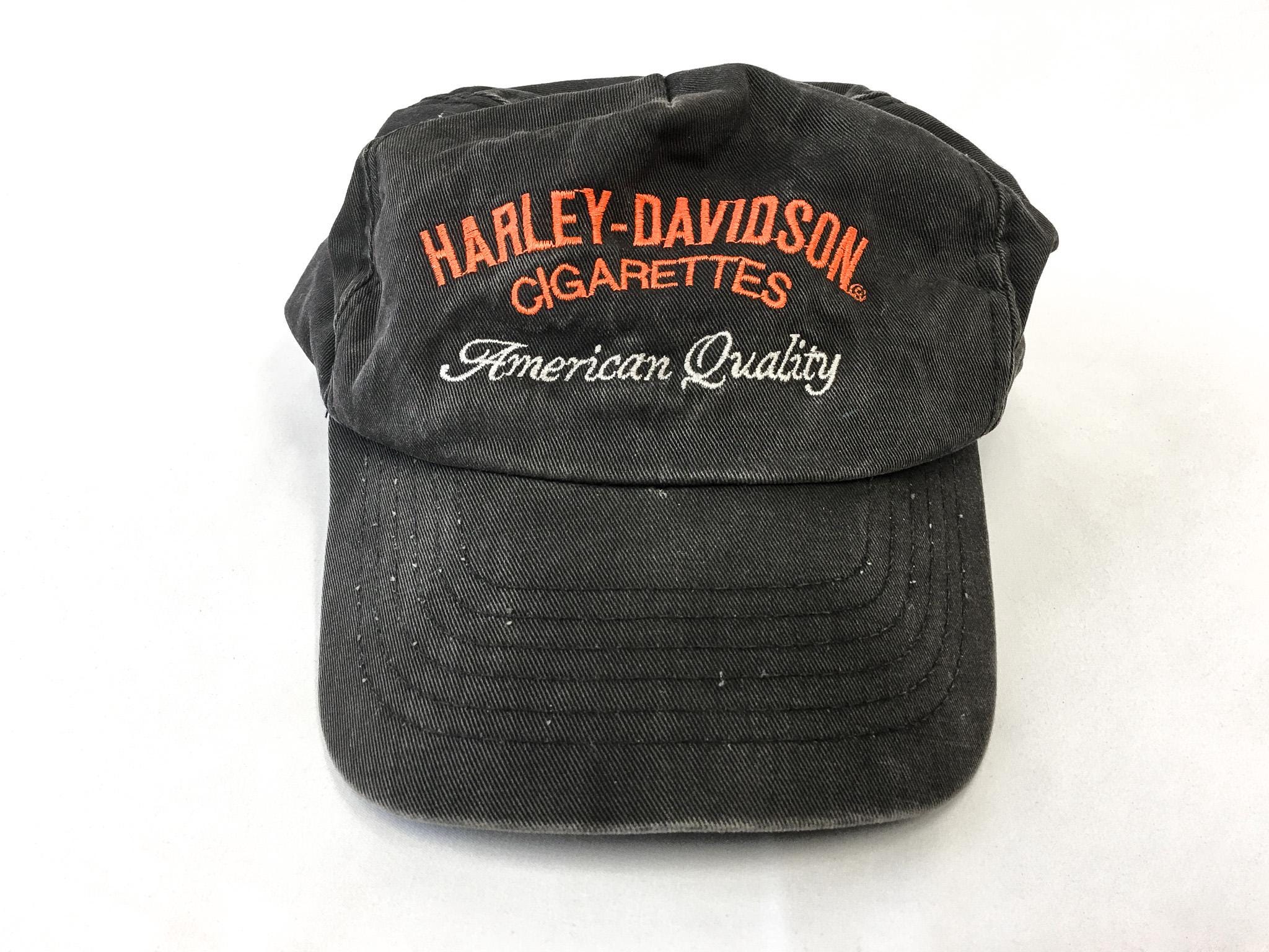 harley davidson cigarettes hat Vintage 90s Harley Davidson Cigarettes Gray Embroidered Baseball Cap,  Vintage Harley Davidson Apparel