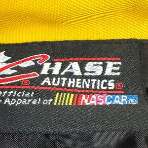 Chase Authentics Caterpillar Yellow Black Racing Jacket, Men's Sz. L, Vintage NASCAR Unisex Racing Jacket bild 7
