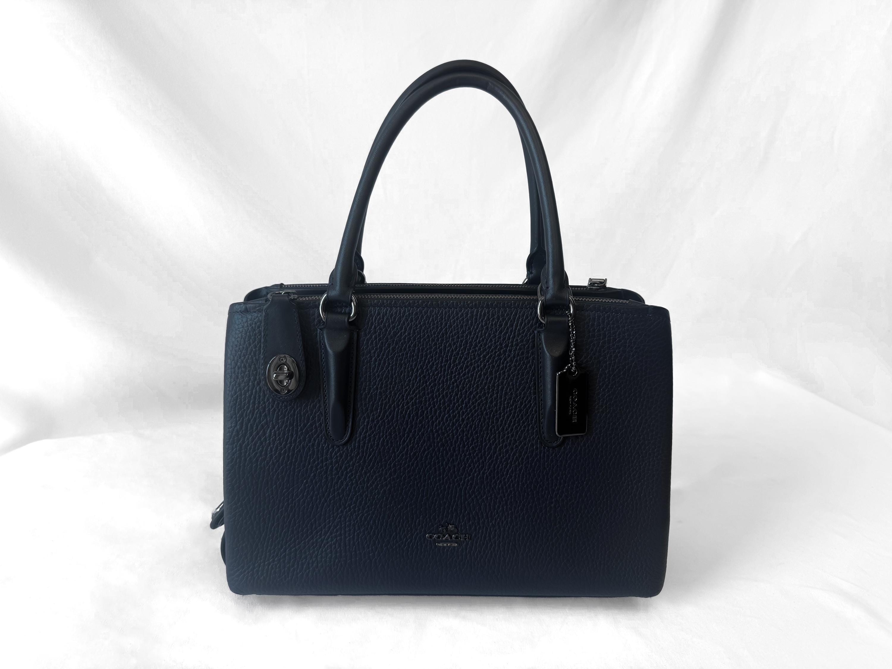 Vintage Navy Blue Coach Tote - Etsy