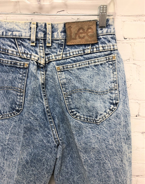 Vintage 1980's, LEE Jeans, Acid Washed Denim, Hig… - image 3