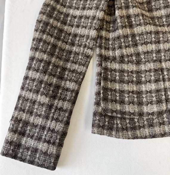Vintage Pendleton Beige Neutral Grid Patterned Wo… - image 2
