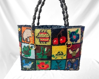 Y2K 00s Coach Gallery Holiday Patchwork Shoulder Bag, Style 11358