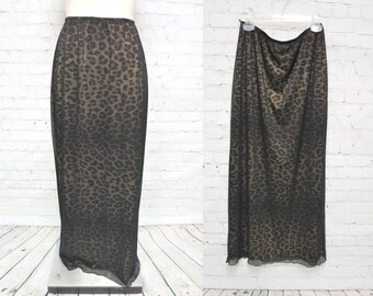 Maxi Skirt Leopard Print - Etsy