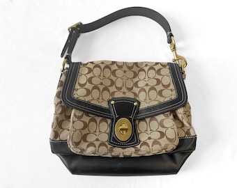 Vintage Coach Signature Satchel Handbag Retro 2000s Preppy + Y2K +