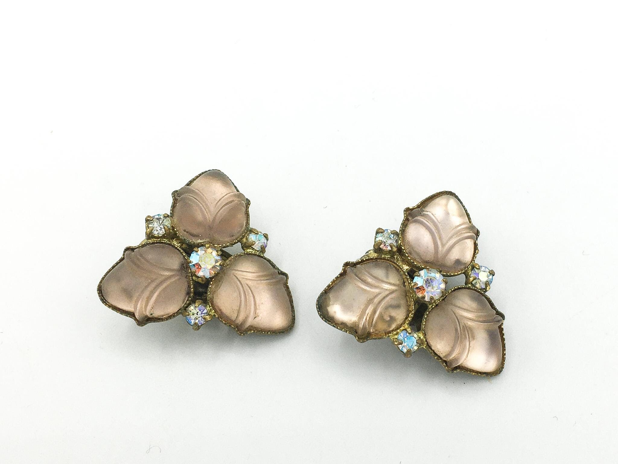 絶対一番安い Vintage 1960s West Germany Three Point Satin Glass and アクセサリー