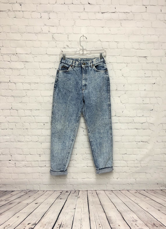 Vintage 1980's, LEE Jeans, Acid Washed Denim, Hig… - image 2