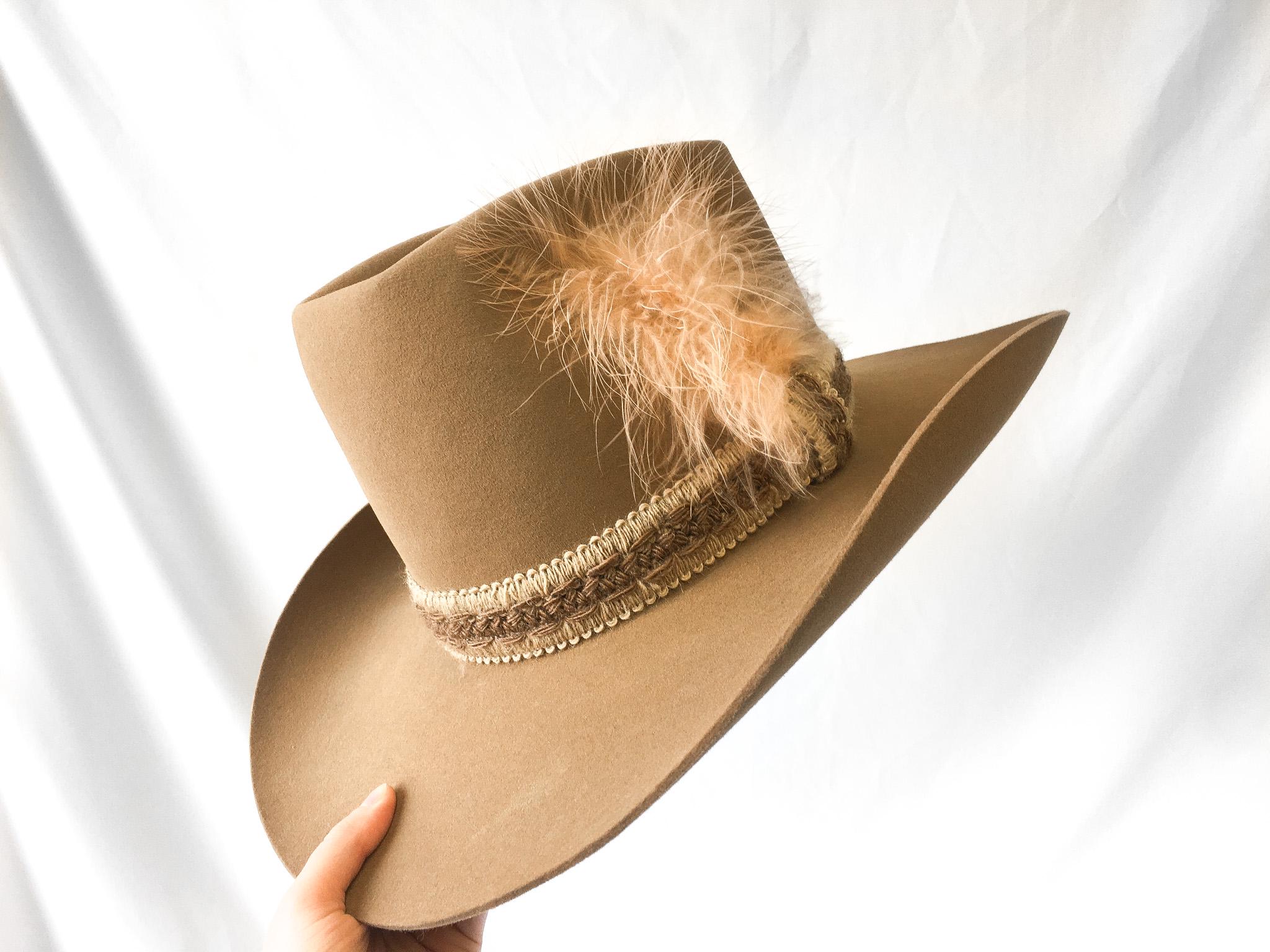 Vintage 70s Resistol Stagecoach Straw Cowboy Hat Western Rodeo Ranch feather Resistol Stagecoach Self Conforming Western | Mercari main image 4