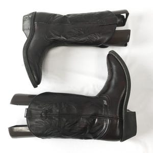 Vintage Inspired Justin Chocolate Brown Leather Cowboy Boots, Style #JB1110, Men&#39;s Sz. 9D, Vintage Western Boots