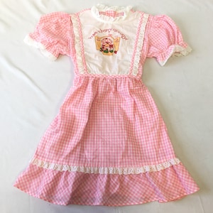 Vintage Strawberry Shortcake Pink "Have A Berry Nice Day" Children's Dress, Vintage Strawberry Shortcake Clothing