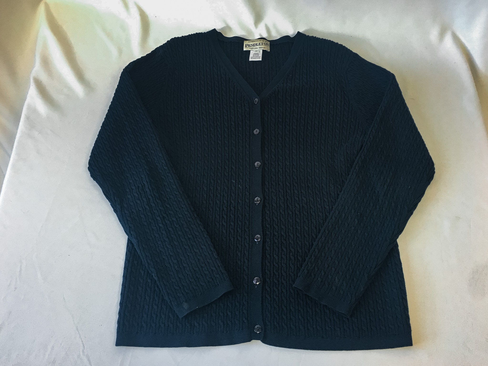Navy Cable Cardigan 