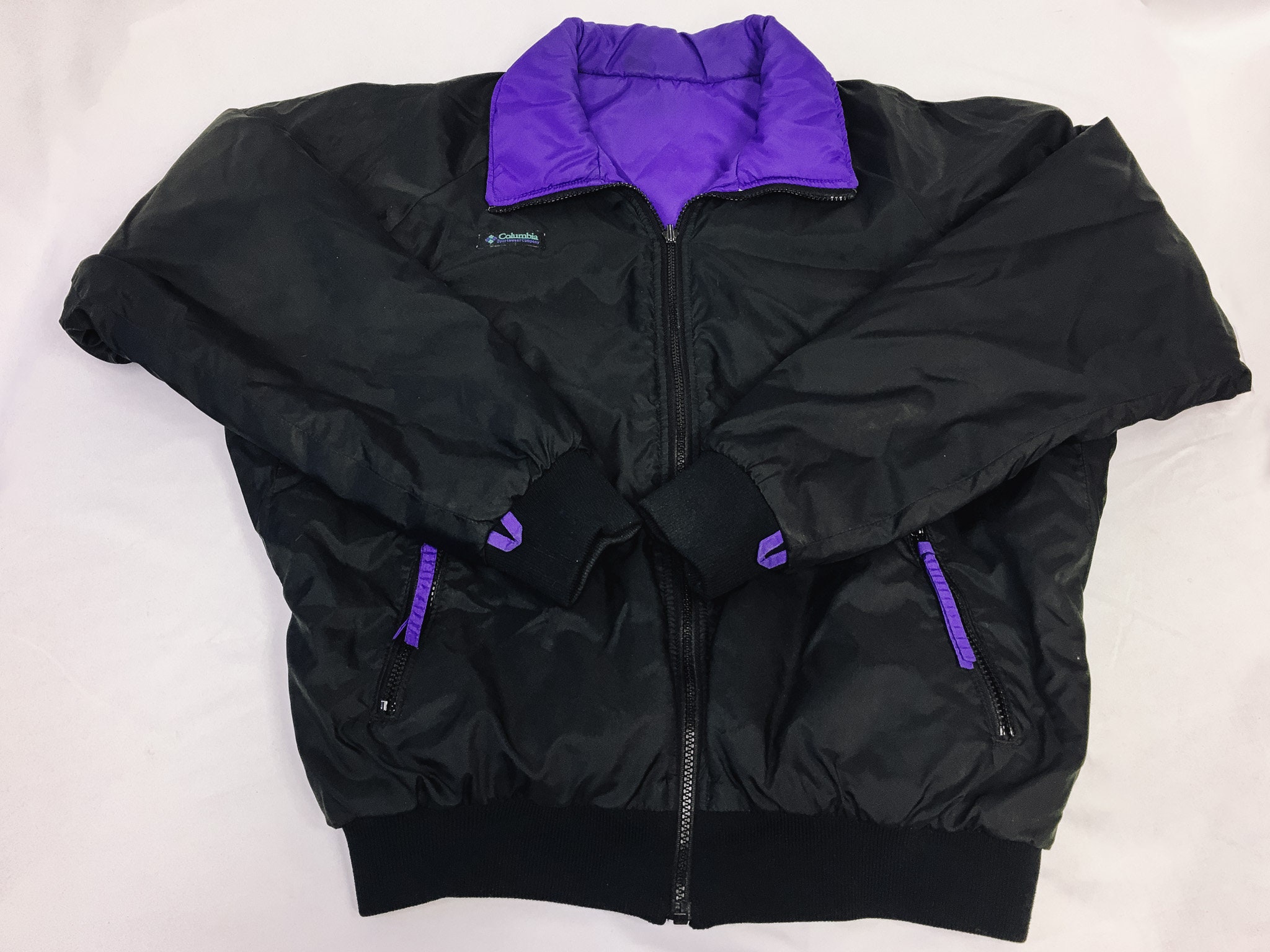 Vintage 1990s Columbia Black and Purple Reversible Radial Sleeve Full-zip Jacket, Vintage 90s Reversible Windbreaker - Etsy Vintage 1990s Columbia Black and Purple Reversible Radial Sleeve Full-zip Jacket, Vintage 90s Reversible Windbreaker - Etsy