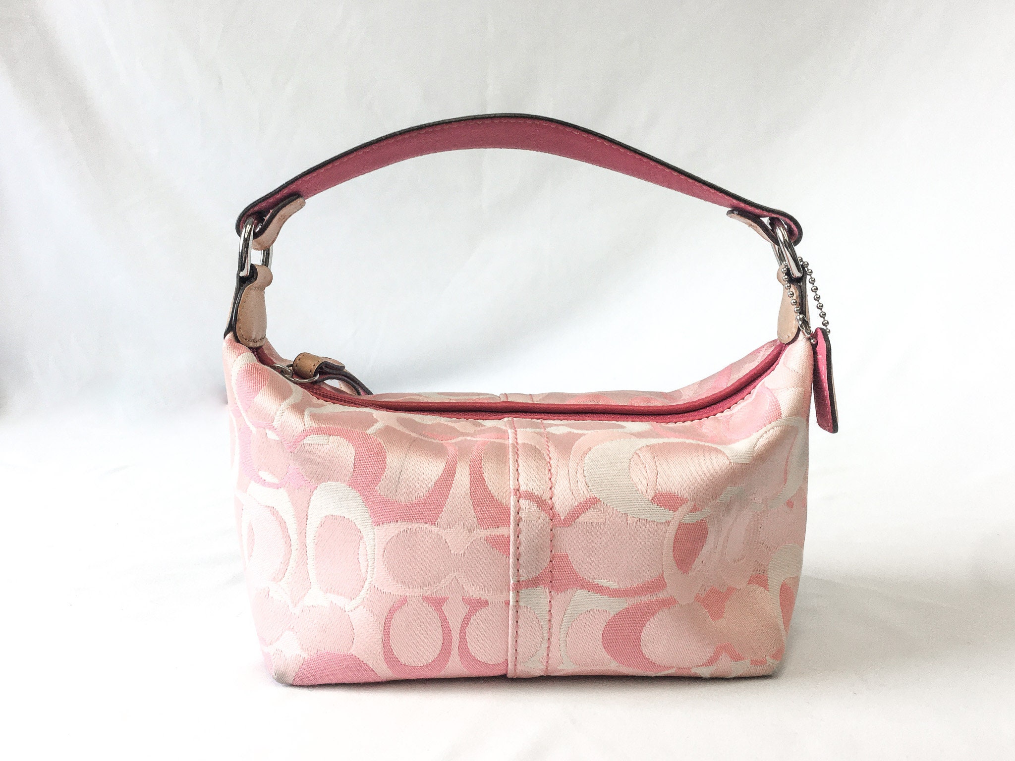 Vintage Inspired COACH Pink Signature 'C' Monogram Small