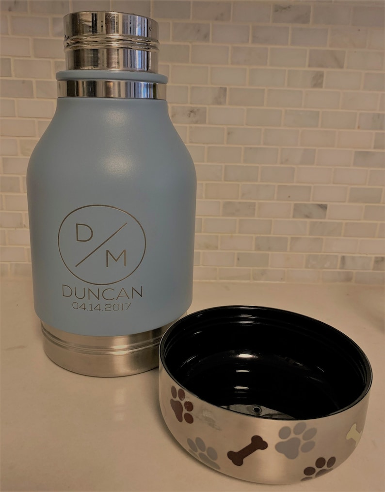 Engraved Stainless Steel Dog Water Bowl/bottle. Travel Dog Etsy Canada
