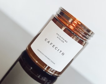 Coffee Candle CAFECITO Soy Wax Coffee Shop Candle Coffee Lover Gift for Coworker candle Christmas Gift Coworker
