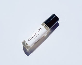 CITRUS + WOODS Fragrance “Citrine Sōl” Gender Neutral Perfume Oil Rollerball Gift for Mom Mothers Day Spring Perfume  Bergamot Cedar Musk