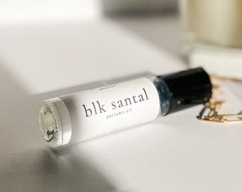 SANTAL + CARDAMOM Perfume Oil Sandalwood Gender Neutral Fragrance for Women Perfume Gift "Blk Santal"