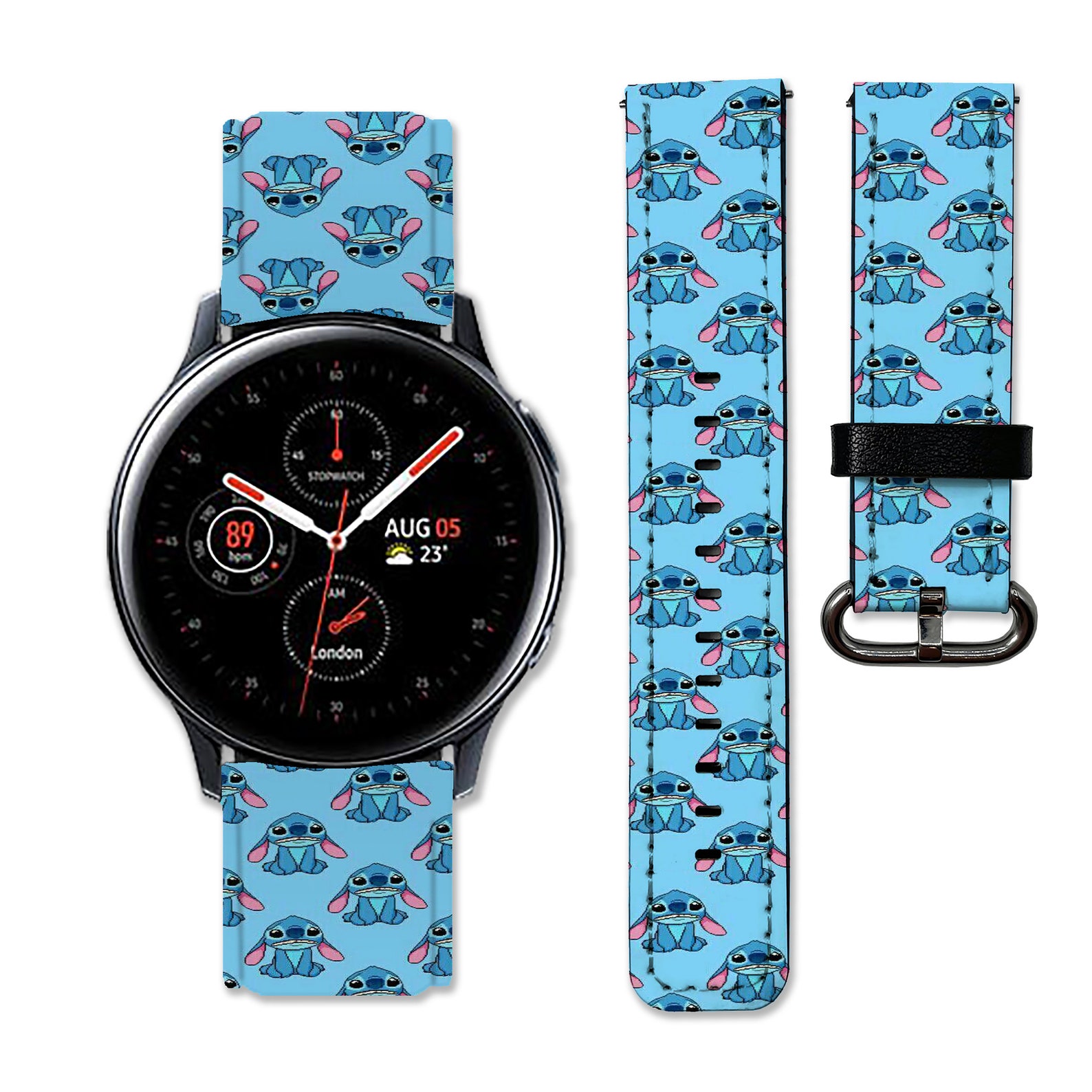 Disney Stitch Galaxy Watch 3 band Active 2 40mm 42mm 44mm 45mm | Etsy